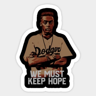 Mookie Keep Hope Do the Right Thing - 70s Style Illustration Sticker